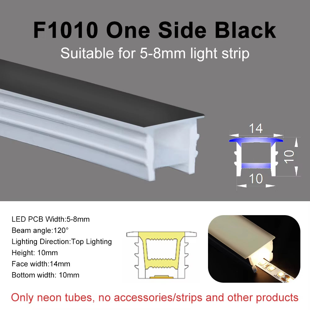 Recessed LED Neon Tube Silicone Gel Covering Flexible Embedded IP67 Waterproof for WS2812B WS2811 COB Strip Light Indoor Outdoor