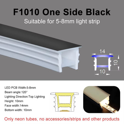 Recessed LED Neon Tube Silicone Gel Covering Flexible Embedded IP67 Waterproof for WS2812B WS2811 COB Strip Light Indoor Outdoor