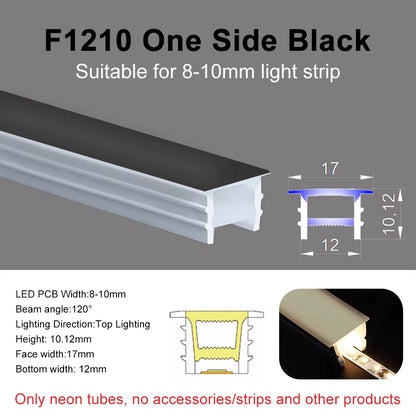 Recessed LED Neon Tube Silicone Gel Covering Flexible Embedded IP67 Waterproof for WS2812B WS2811 COB Strip Light Indoor Outdoor