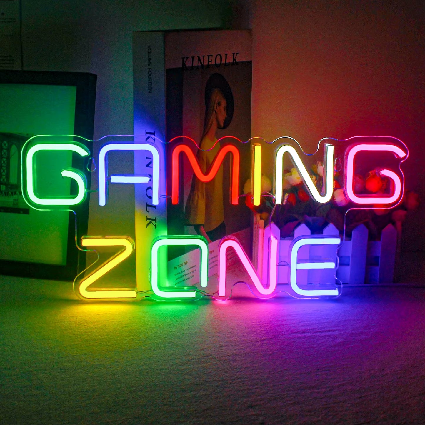 Game Room Neon Sign LED Wall Decor USB Powered Acrylic for Gaming Lighting Bedroom Bedside Wall Decor Gamer Party Birthday Gift