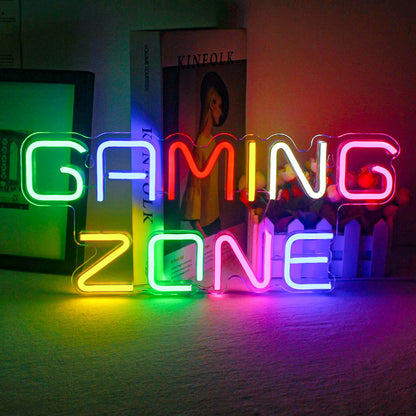 Game Room Neon Sign LED Wall Decor USB Powered Acrylic for Gaming Lighting Bedroom Bedside Wall Decor Gamer Party Birthday Gift
