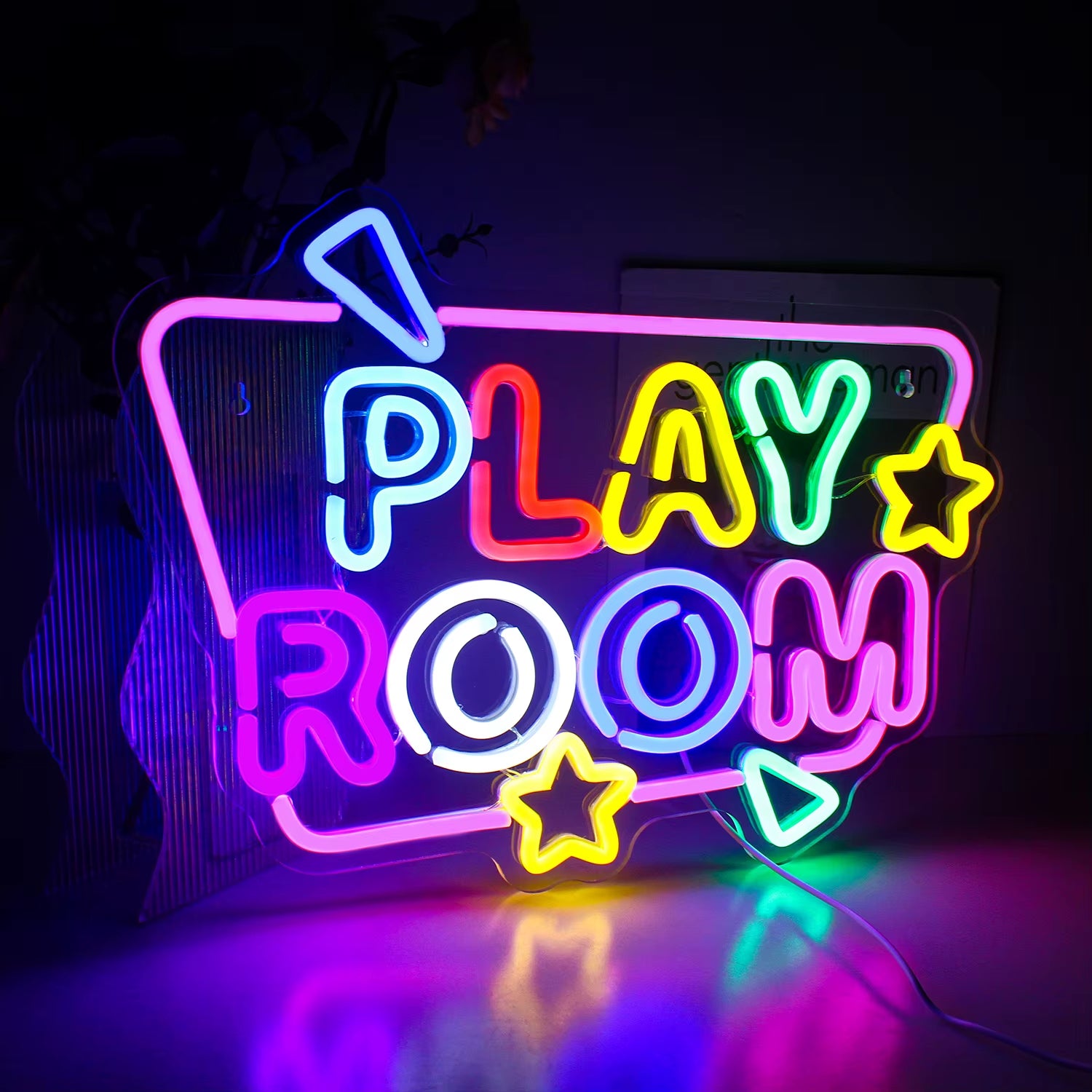 Game Room Neon Sign LED Wall Decor USB Powered Acrylic for Gaming Lighting Bedroom Bedside Wall Decor Gamer Party Birthday Gift