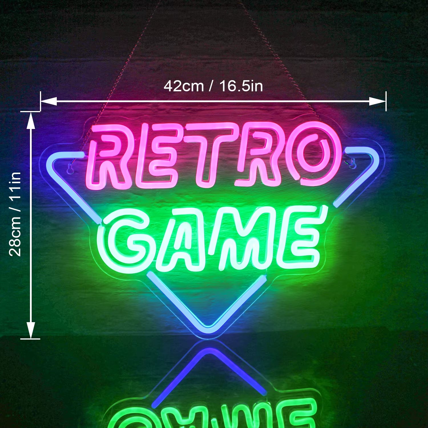 Game Room Neon Sign LED Wall Decor USB Powered Acrylic for Gaming Lighting Bedroom Bedside Wall Decor Gamer Party Birthday Gift