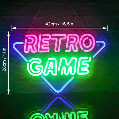 Game Room Neon Sign LED Wall Decor USB Powered Acrylic for Gaming Lighting Bedroom Bedside Wall Decor Gamer Party Birthday Gift