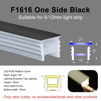 Recessed LED Neon Tube Silicone Gel Covering Flexible Embedded IP67 Waterproof for WS2812B WS2811 COB Strip Light Indoor Outdoor