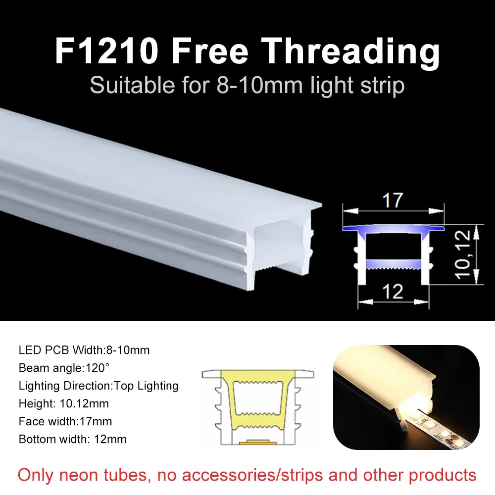 Recessed LED Neon Tube Silicone Gel Covering Flexible Embedded IP67 Waterproof for WS2812B WS2811 COB Strip Light Indoor Outdoor