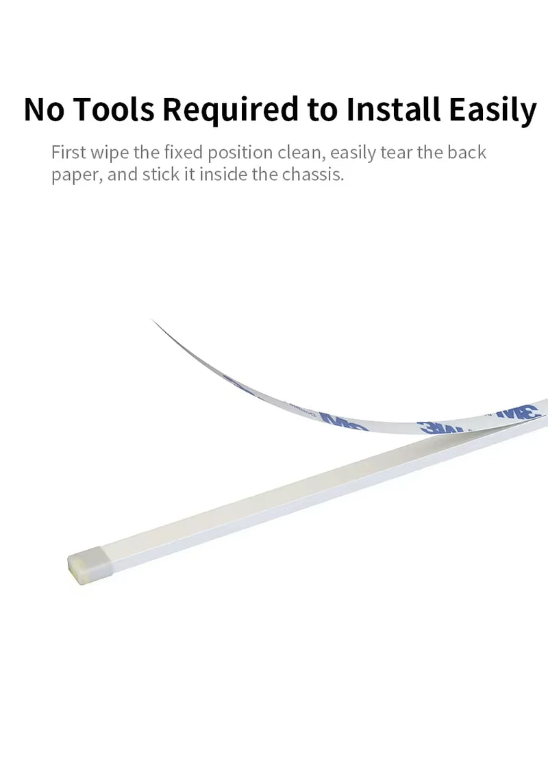 Soft Neon Addressable Rainbow PC Ws2812B LED Strip Light for 5V 3Pin ARGB Header PC Case Asus Aura Sync RGBIC Fusion MSI Mystic