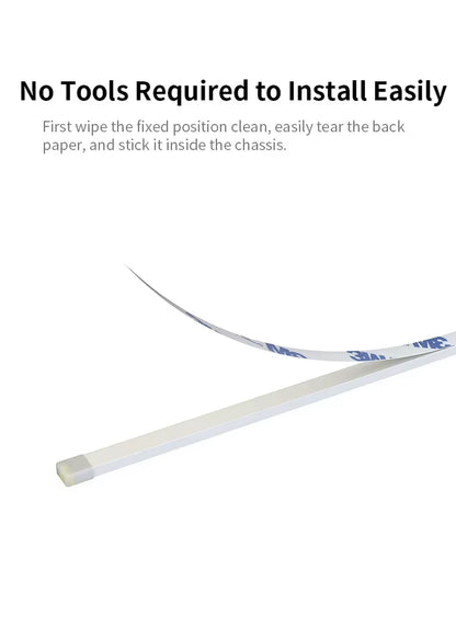 Soft Neon Addressable Rainbow PC Ws2812B LED Strip Light for 5V 3Pin ARGB Header PC Case Asus Aura Sync RGBIC Fusion MSI Mystic