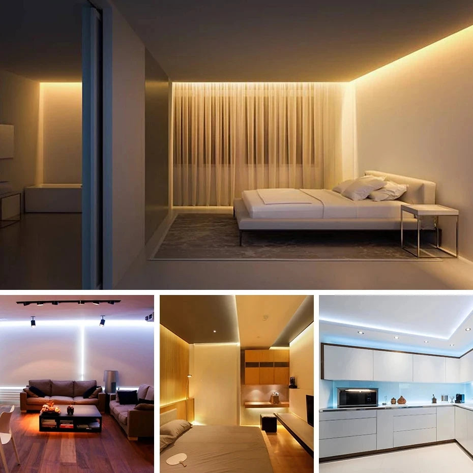 220V Led Strip with ON/OFF Switch Waterproof COB LED Strip 220V Flexible Ribbon for Room Bedroom Kitchen Outdoor Garden Lighting