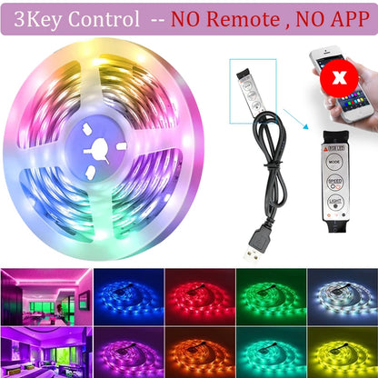 Tuya Smart WiFi LED Strip Lights - 5050 RGB USB Lamp for TV and PC Backlighting, Compatible with Alexa and Google Assistant
