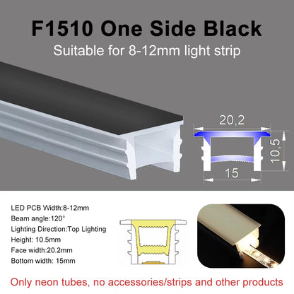 Recessed LED Neon Tube Silicone Gel Covering Flexible Embedded IP67 Waterproof for WS2812B WS2811 COB Strip Light Indoor Outdoor