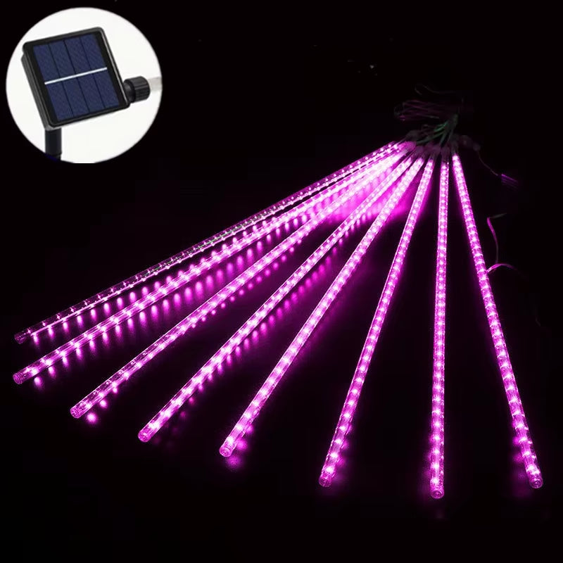 50Cm 8Tubes Solar LED Meteor Shower Light Holiday String Light Waterproof Garden Christmas Decoration Outdoor Meteor Rain Lights