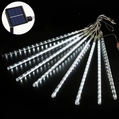 50Cm 8Tubes Solar LED Meteor Shower Light Holiday String Light Waterproof Garden Christmas Decoration Outdoor Meteor Rain Lights