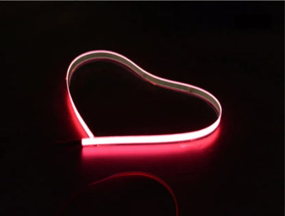 1*100Cm EL LED Strip Light for DIY Flexible Neon Lights Glow Rope Party Decoration Tape Lamp USB 12V Battery Backlight Panel