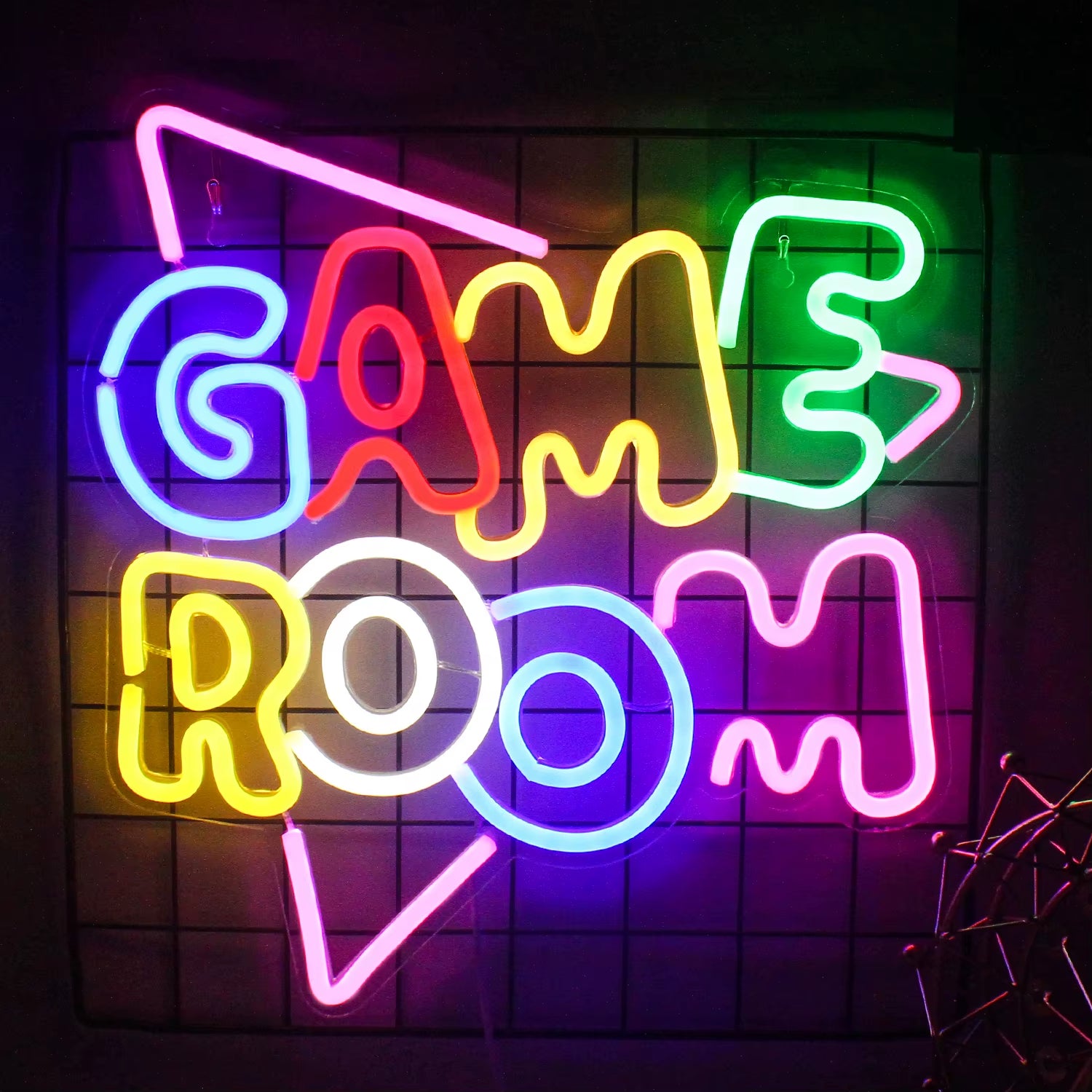 Game Room Neon Sign LED Wall Decor USB Powered Acrylic for Gaming Lighting Bedroom Bedside Wall Decor Gamer Party Birthday Gift