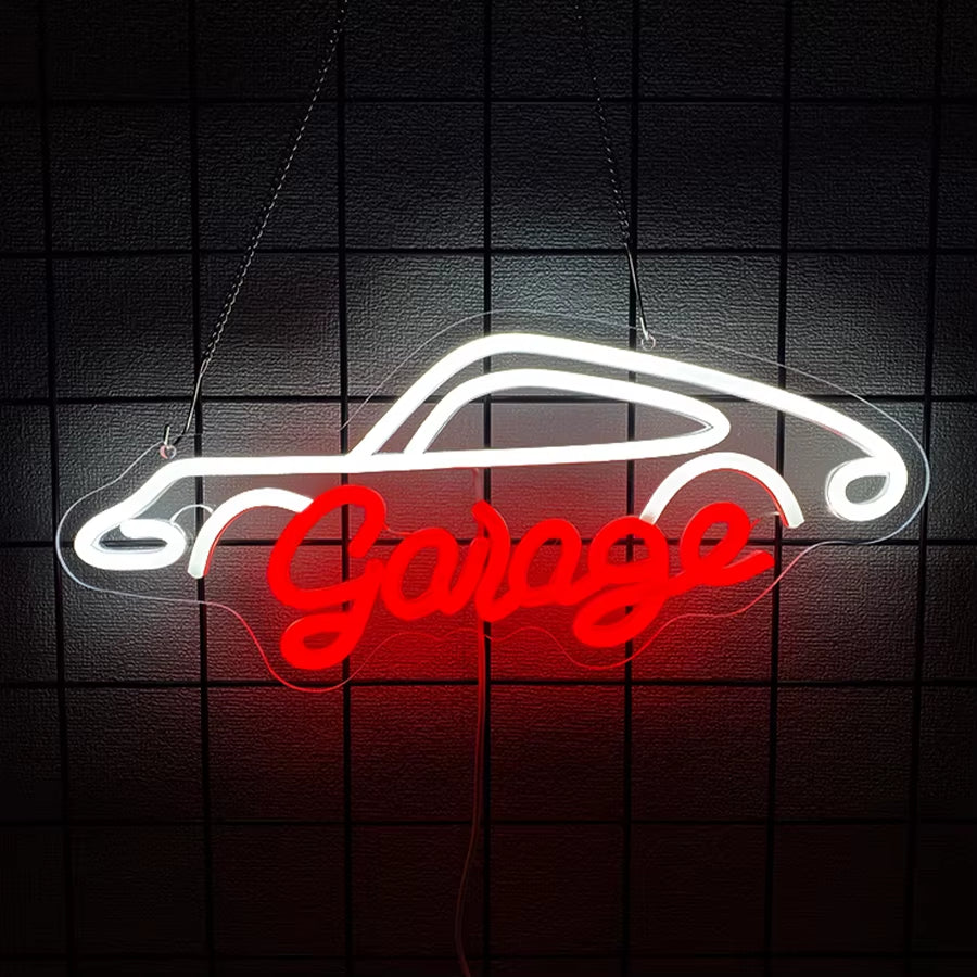 Car Repair Led Neon Signs, Car and Letter Icons, Usb Powered, Used for Room, Garage, Auto Repair Shop, Bar, Man Cave Decor.