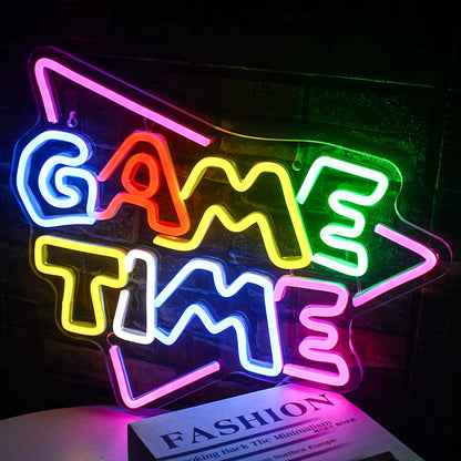 Game Room Neon Sign LED Wall Decor USB Powered Acrylic for Gaming Lighting Bedroom Bedside Wall Decor Gamer Party Birthday Gift