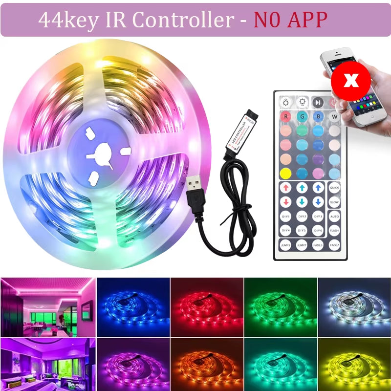 Tuya Smart WiFi LED Strip Lights - 5050 RGB USB Lamp for TV and PC Backlighting, Compatible with Alexa and Google Assistant