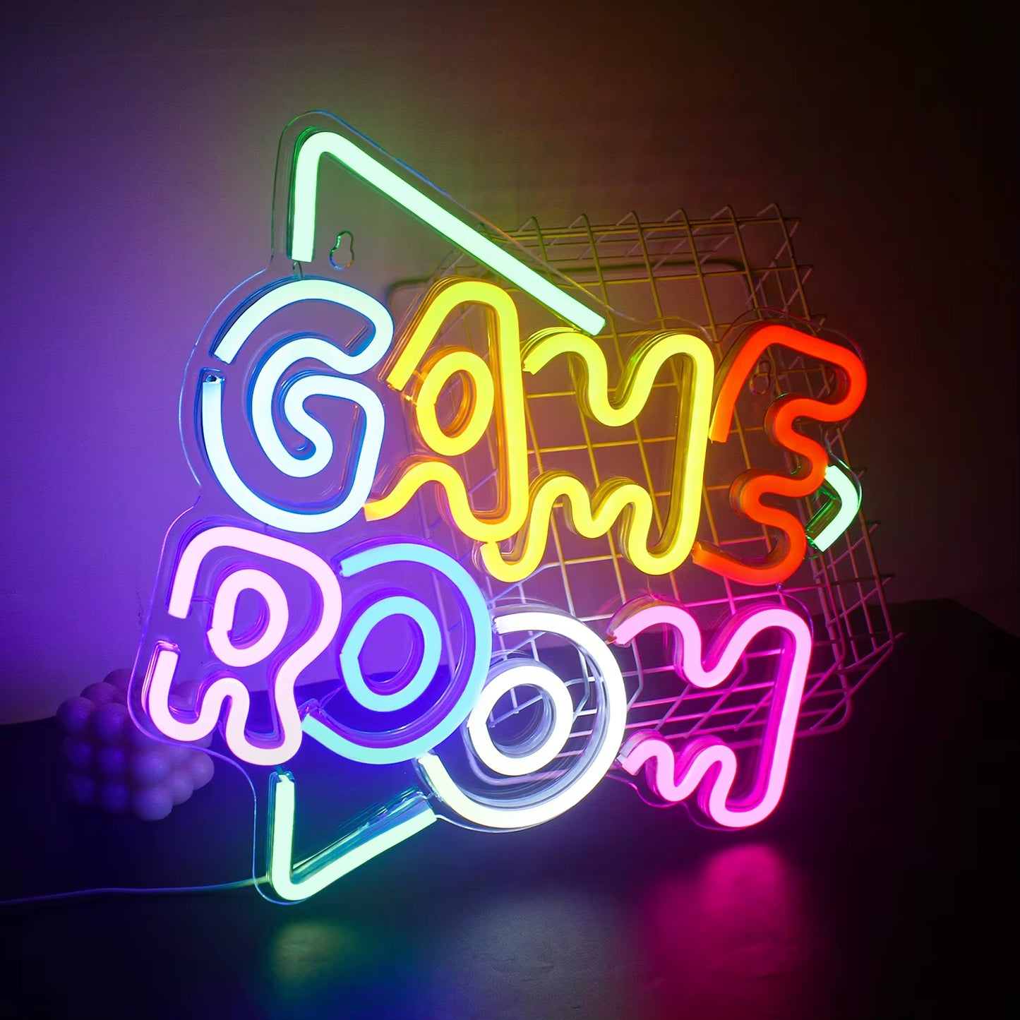 Game Room Neon Sign LED Wall Decor USB Powered Acrylic for Gaming Lighting Bedroom Bedside Wall Decor Gamer Party Birthday Gift