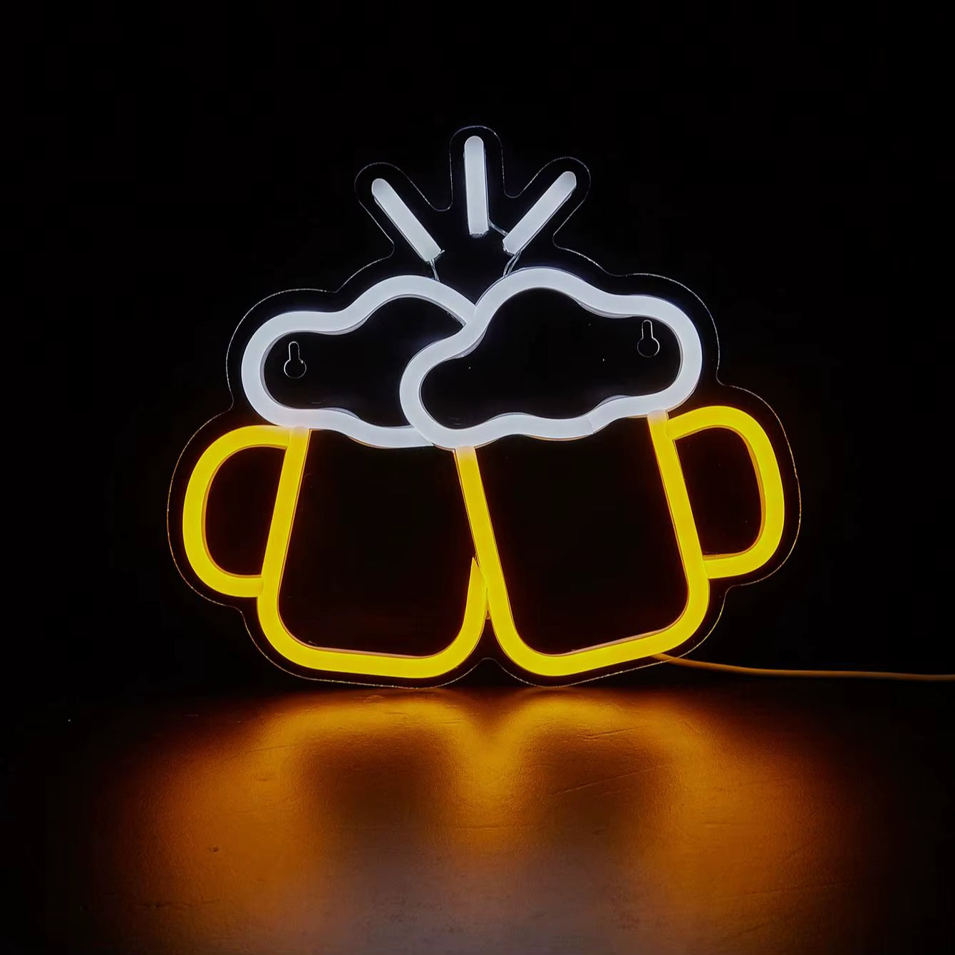 Chi-Buy LED Neon Cheers USB Powered Neon Signs Night Light 3D Wall Art Bar Decor Lamp Signs