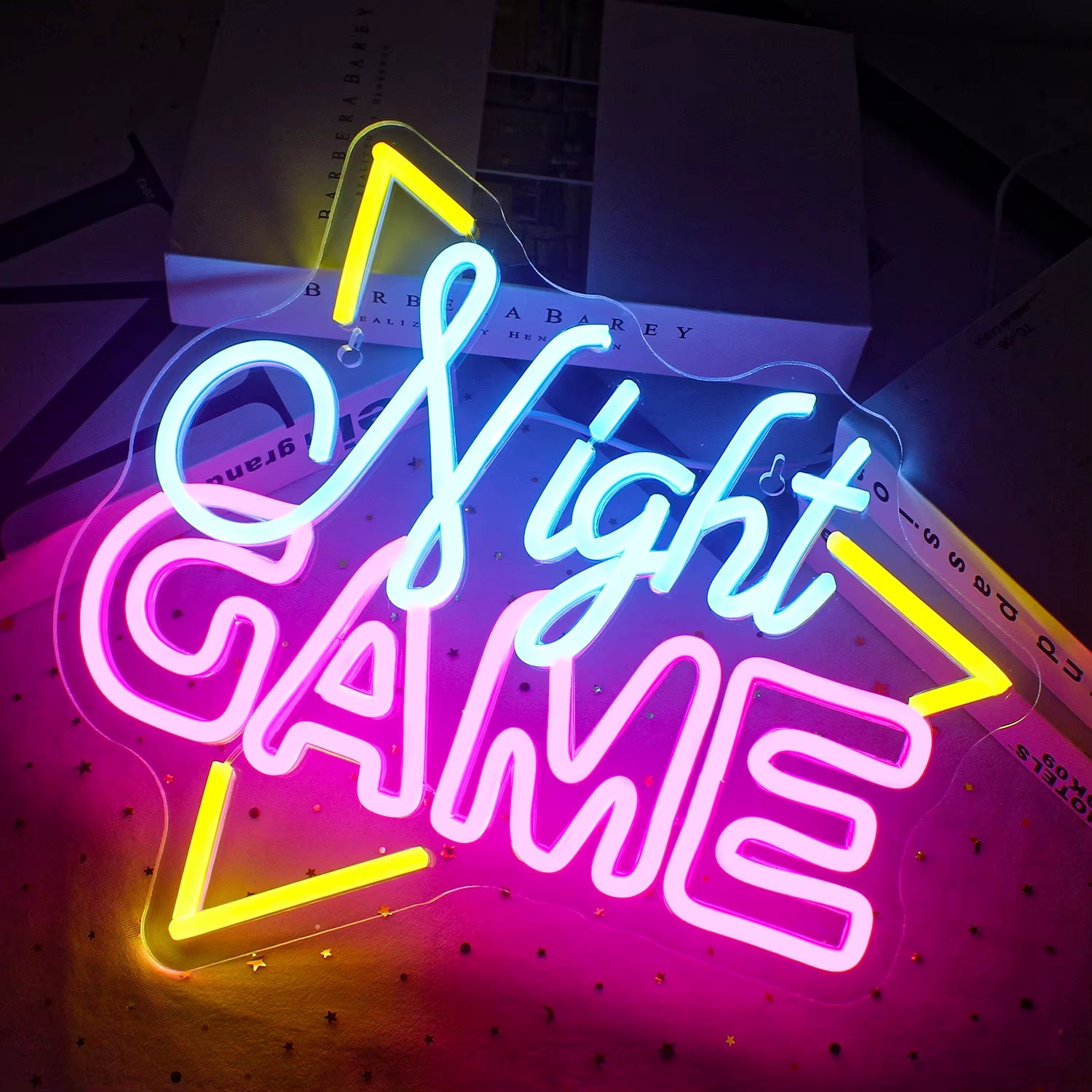 Game Room Neon Sign LED Wall Decor USB Powered Acrylic for Gaming Lighting Bedroom Bedside Wall Decor Gamer Party Birthday Gift